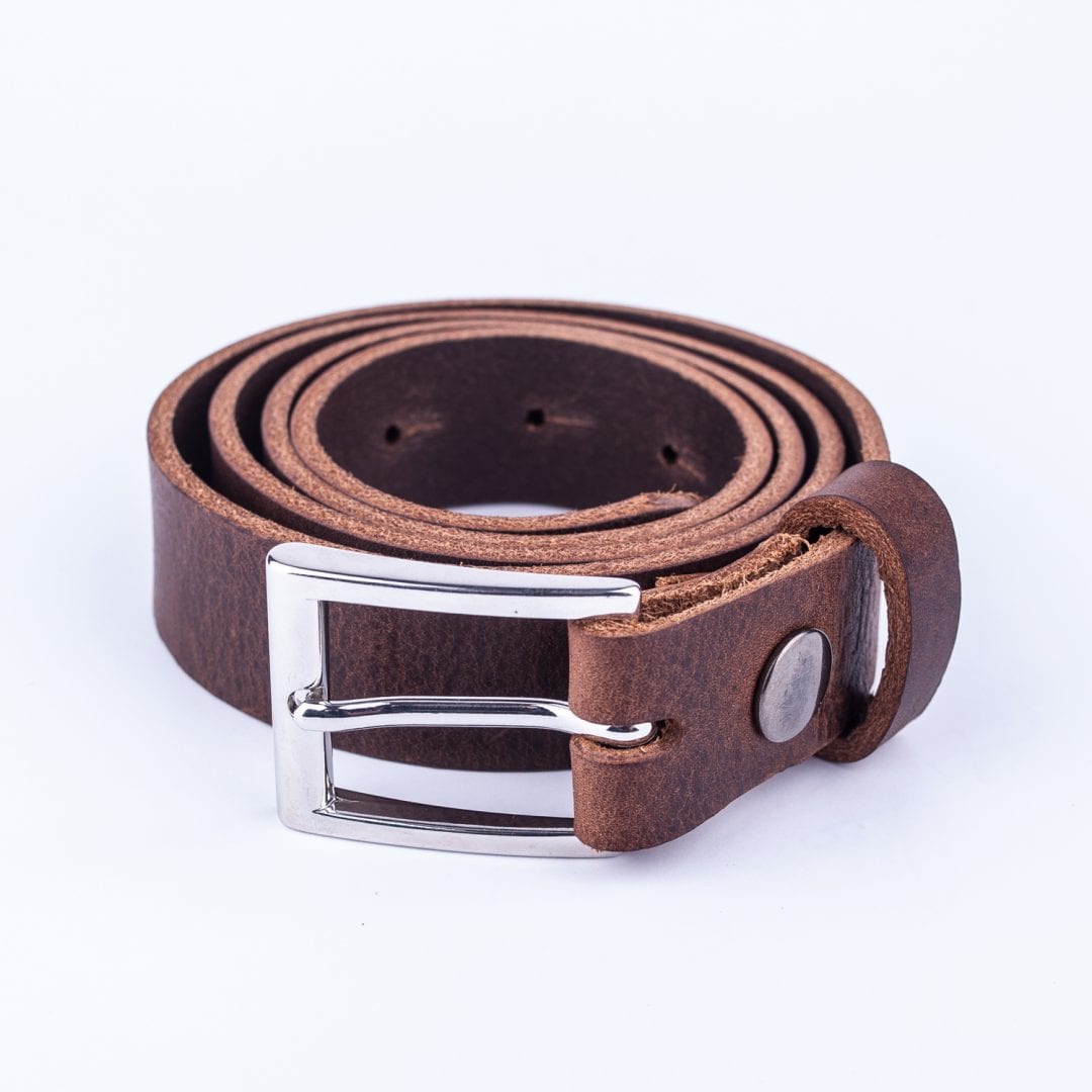 mens brown leather dress belt